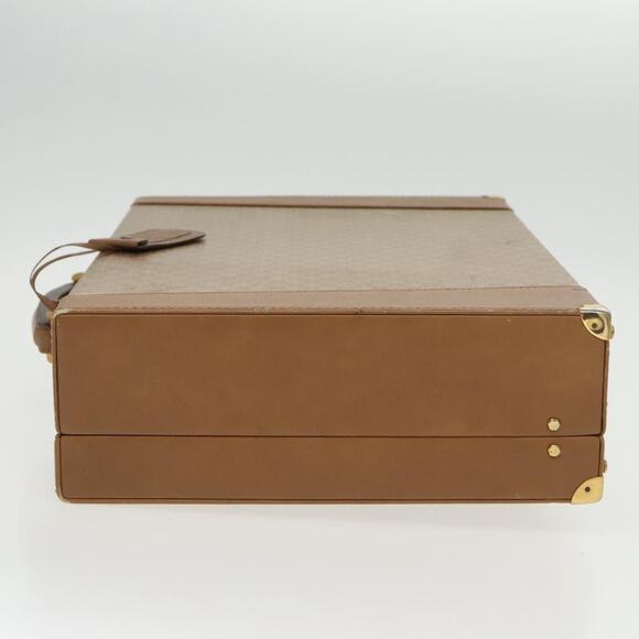 CELINE Attache Case Macadam Canvas Trunk Beige Gold - Picture 4 of 13